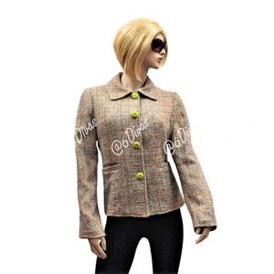 CLASSIC Formal Beige Short Blazer Jacket Top- Size L, Size XL- Pink Martini- NEW